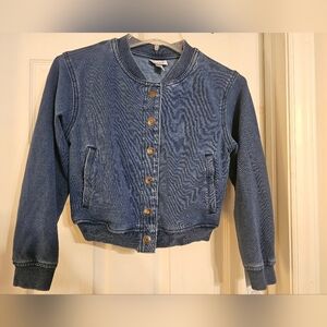 NWT. Blue  Snap-Up Jacket. Size: M (8)